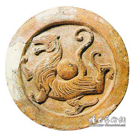 汉代白虎瓦当