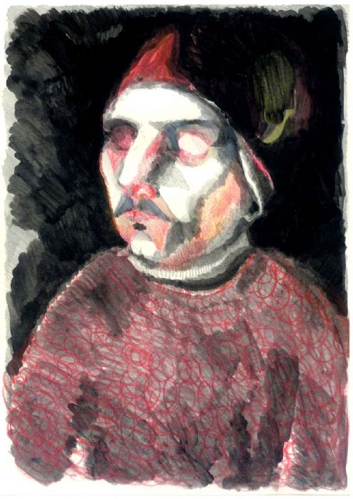 Cardinal 2012 Mixed Media on Paper 29.7x21cm