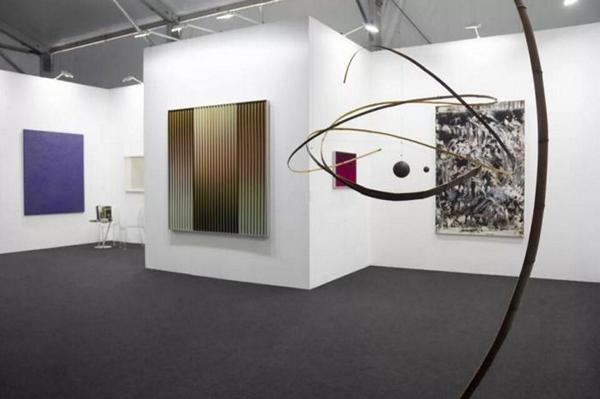 Installation view of Puerta Roja's booth at Art Basel in Hong Kong, 2019 Courtesy of Puerta Roja