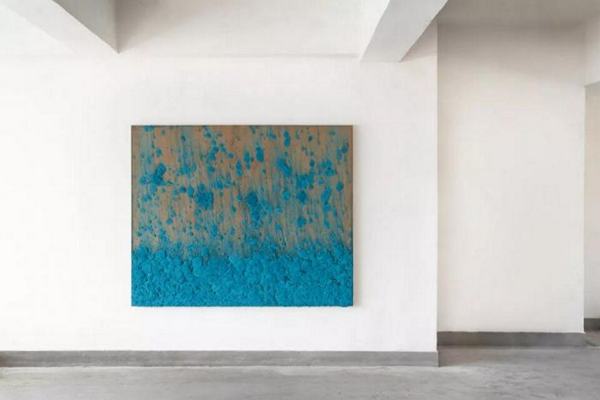 Bosco Sodi, Untitled , 2019, Mixed media on canvas, 180 x 220 cm Photo: Ngai Lung Tai of Random Art Workshop. Courtesy of the artist and Axel Vervoordt Gallery