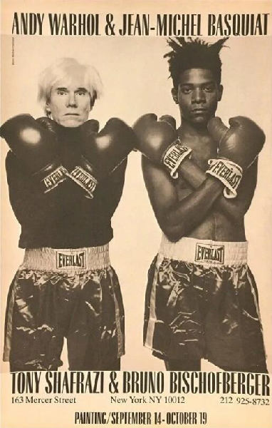 Jean-Michel Basquiat, Andy Warhol, Michael Halsband. Warhol Basquiat Shafrazi Boxing Advertisement 1985, 1985.