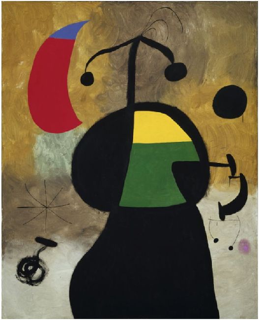 Joan Mir. Woman before an Eclipse with Her Hair