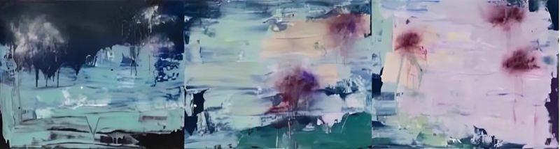 󡤳-04 Borrowing Imagesthe Pond Grows Spring Grass-04ۺϲMixed Material 120x450cm2024
