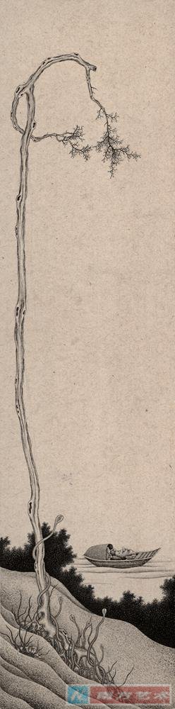 ɽˮ���� 01����ֽ��ī 34x134cm 2015