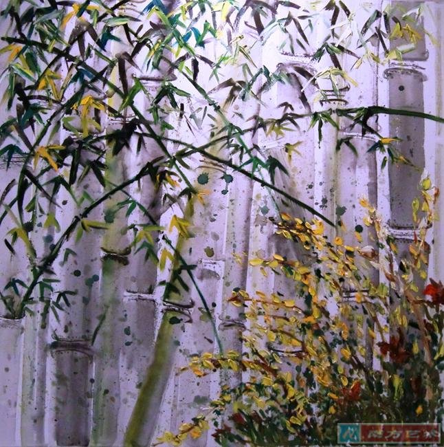 ʩ�⣺�����Ĵ��¡��������ͻ���ˮī��92 X 92cm��2010��Los Angeles��